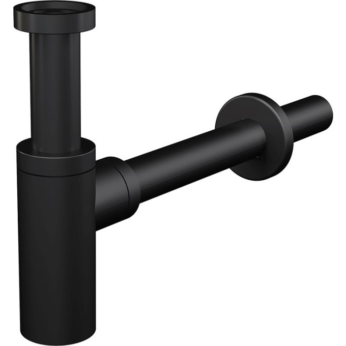 Сифон ALCAPLAST A400BLACK для умывальника Ø32 DESIGN, круглый, черный матовый, с покрытием