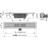 Водоотводящий желоб ALCAPLAST APZ1SMART-LINE-850 с перфорированной решеткой